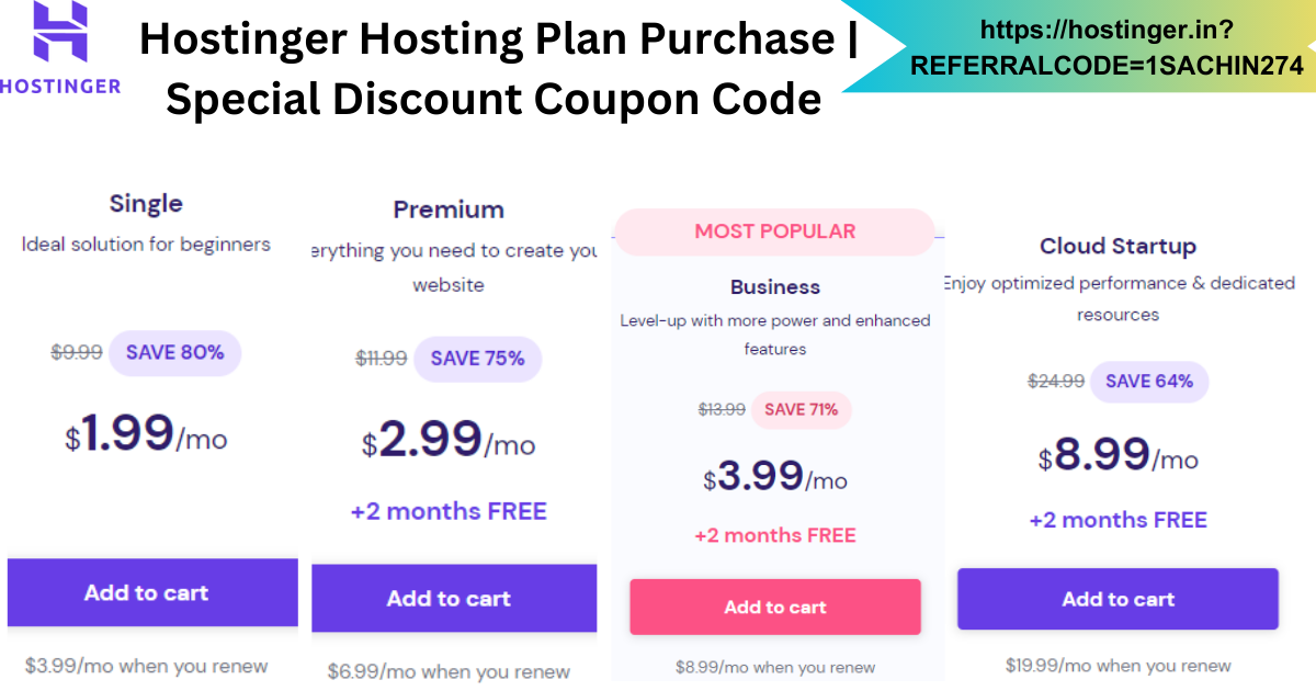 Hostinger Discount Coupon Code | Promo Code