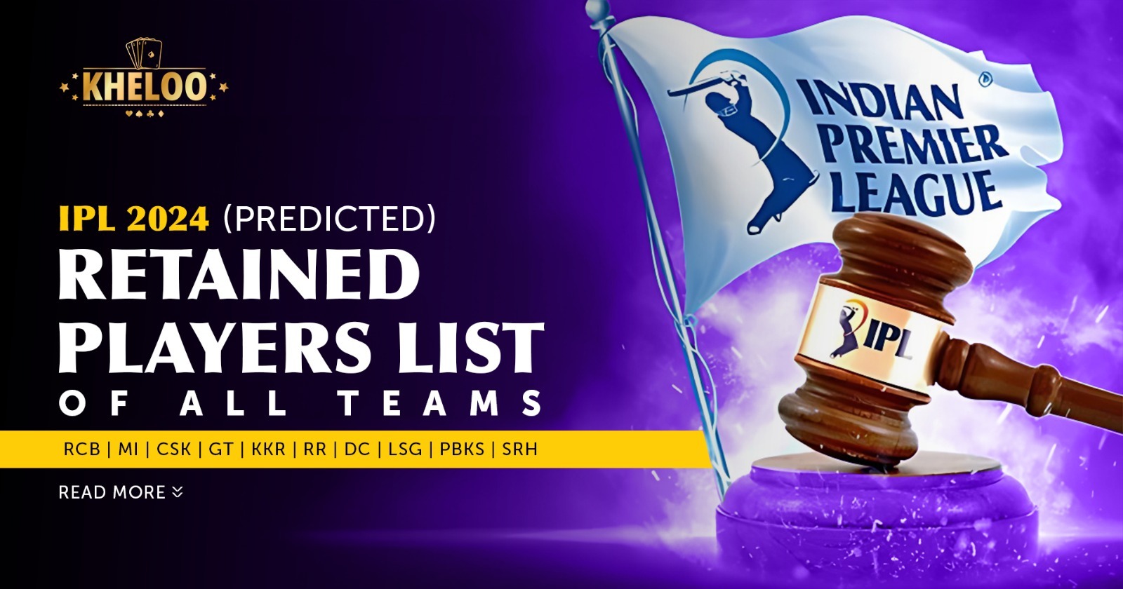 IPL 2024 Retained Players List of All Teams – RCB, MI, CSK, GT, KKR, RR, DC, LSG, PBKS, SRH (Predicted) - Kheloo