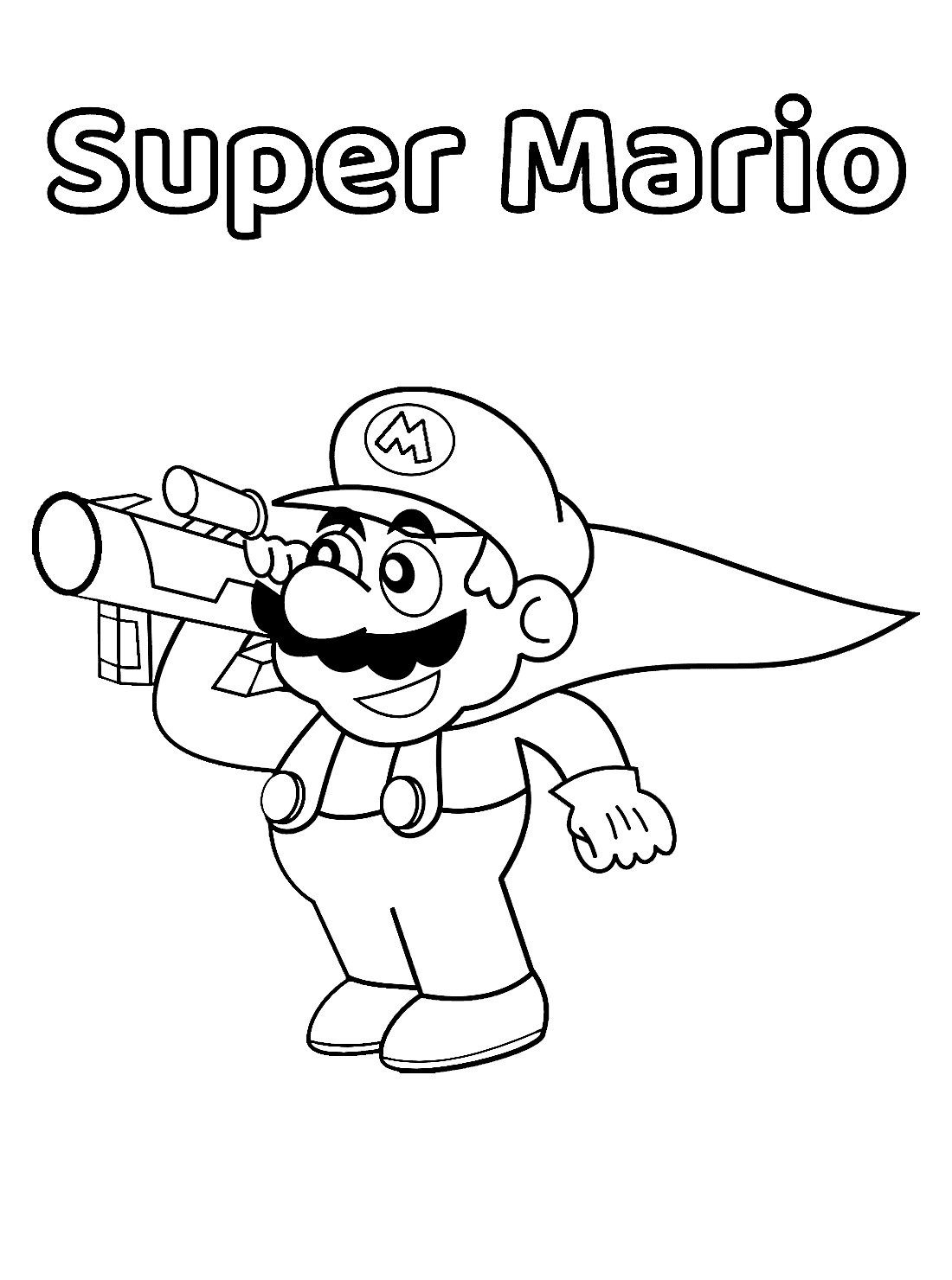 Super Mario Coloring Pages Free Online For Kids