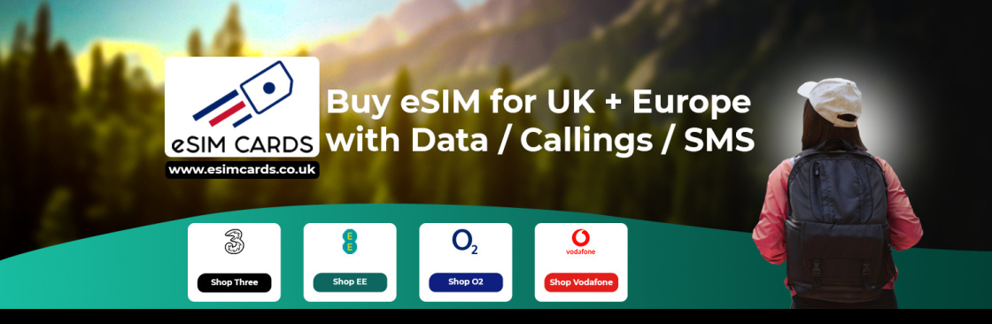 Buy eSIM Cards Plans UK Europe with Data Callings Cover Image